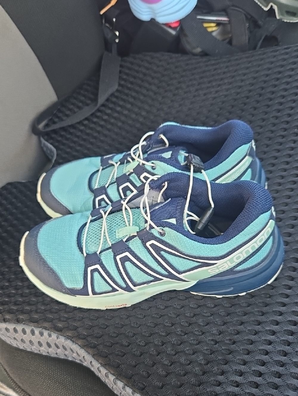 Salomon Women's Teal and Navy Trail Running Shoes